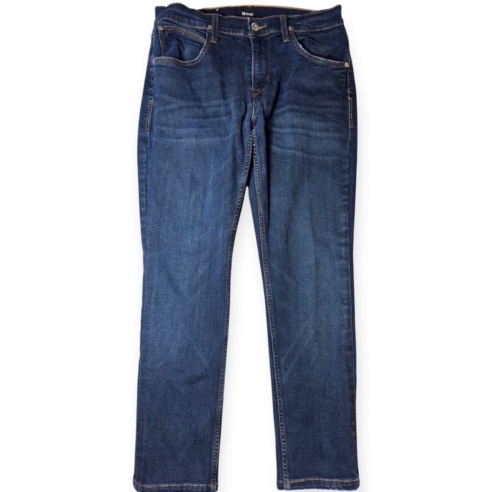 Hudson Blake Slim Straight Jeans Men’s 32X34 Medium‎ Wash Designer